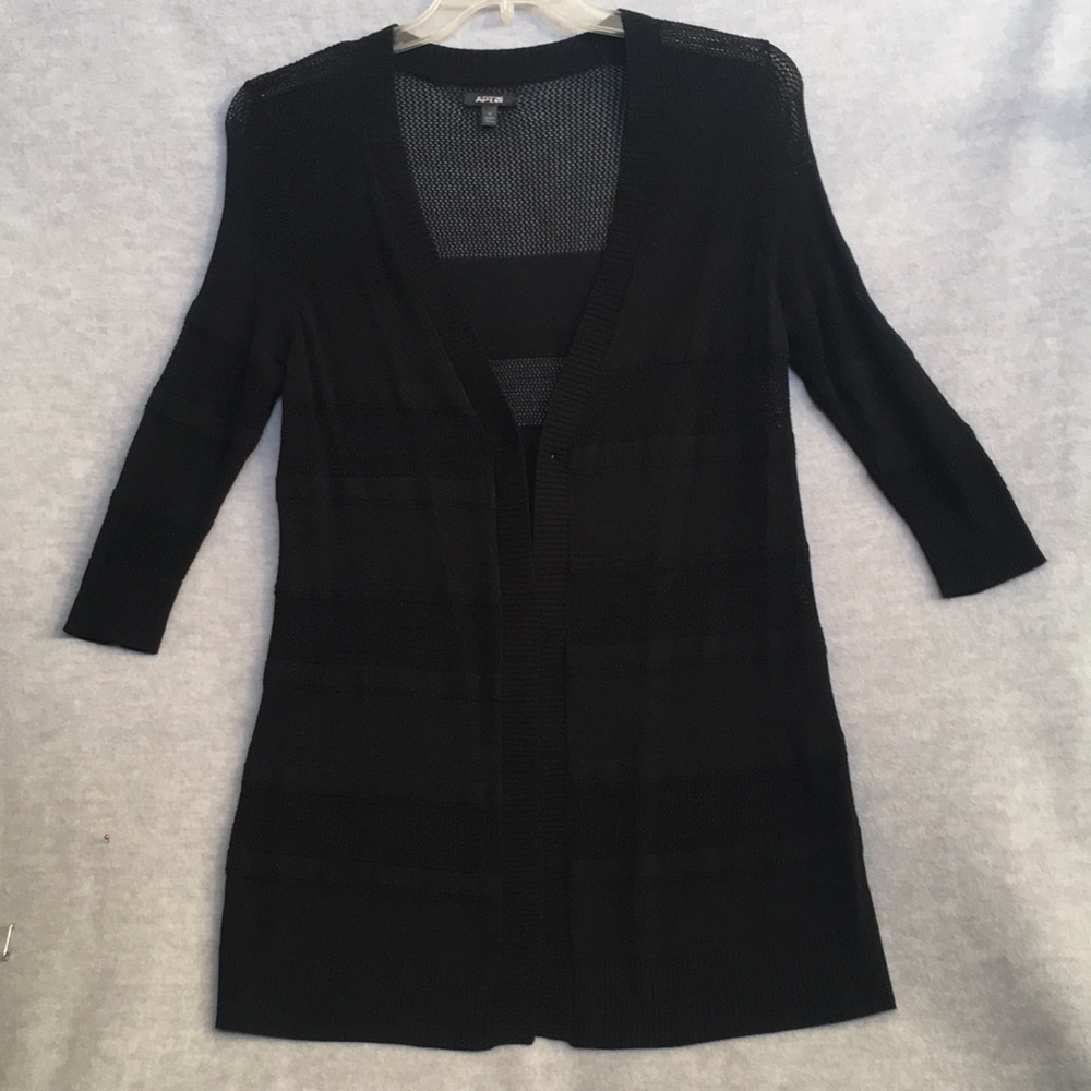 Apt. 9 Summer Weave Loose Knit 3/4 Sleeve Dress Up or Down Classy or Boho Duster